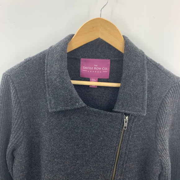 The Savile Row Co. Gray Wool Moto Jacket Size M - Picture 2 of 12